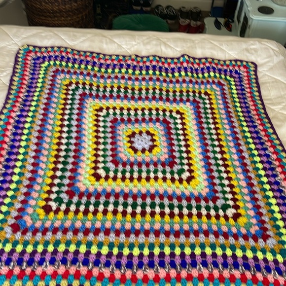 Cozy and Colorful Handmade Afghan Lap Blanket Throw - Picture 3 of 7
